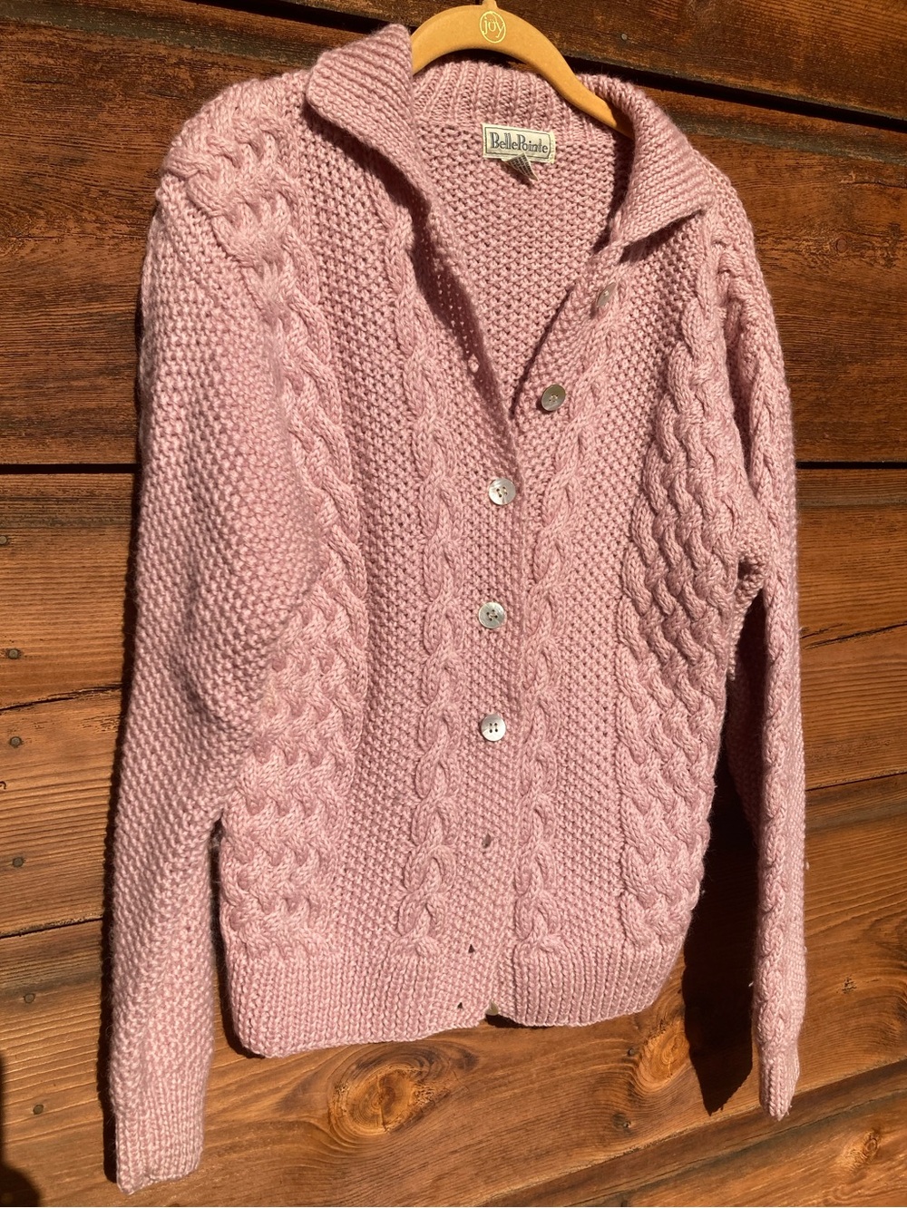 Wool Knit Collared Cardigan Belle Point